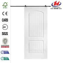 32 in. x 80 in. Santa Fe Smooth Composite Barn Door with Sliding Door Hardware Kit